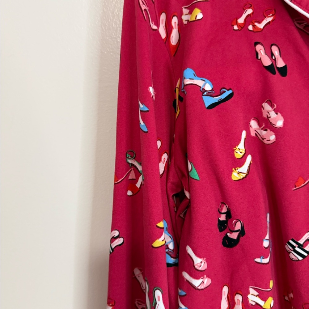 Kate Spade Pink Shoe-Print Pajama Set in size medium - Picture 2 of 14